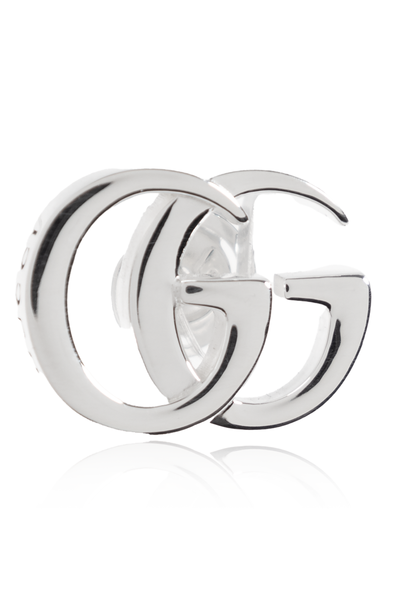 GUCCI GGロゴデザイン 耳あて ホワイト Silver Silver logo-shaped earrings Gucci - Vitkac Italy
